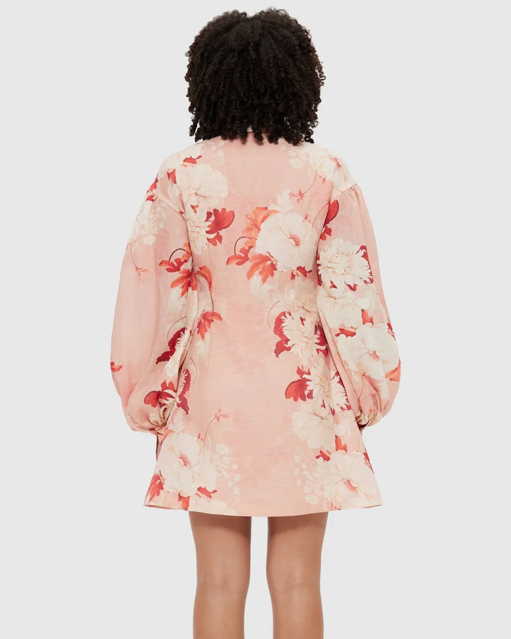 Peony Print Juliana Shirt Mini Dress