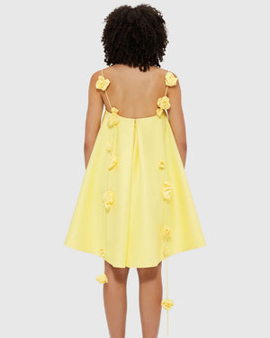 Sorbet Yellow Fiona Rose Mini Dress