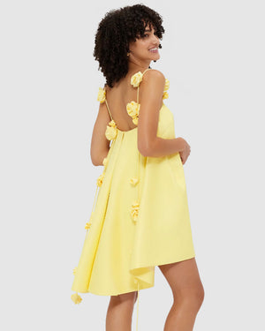 Sorbet Yellow Fiona Rose Mini Dress