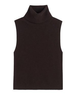 Chocolate Zoe Sleeveless Turtleneck