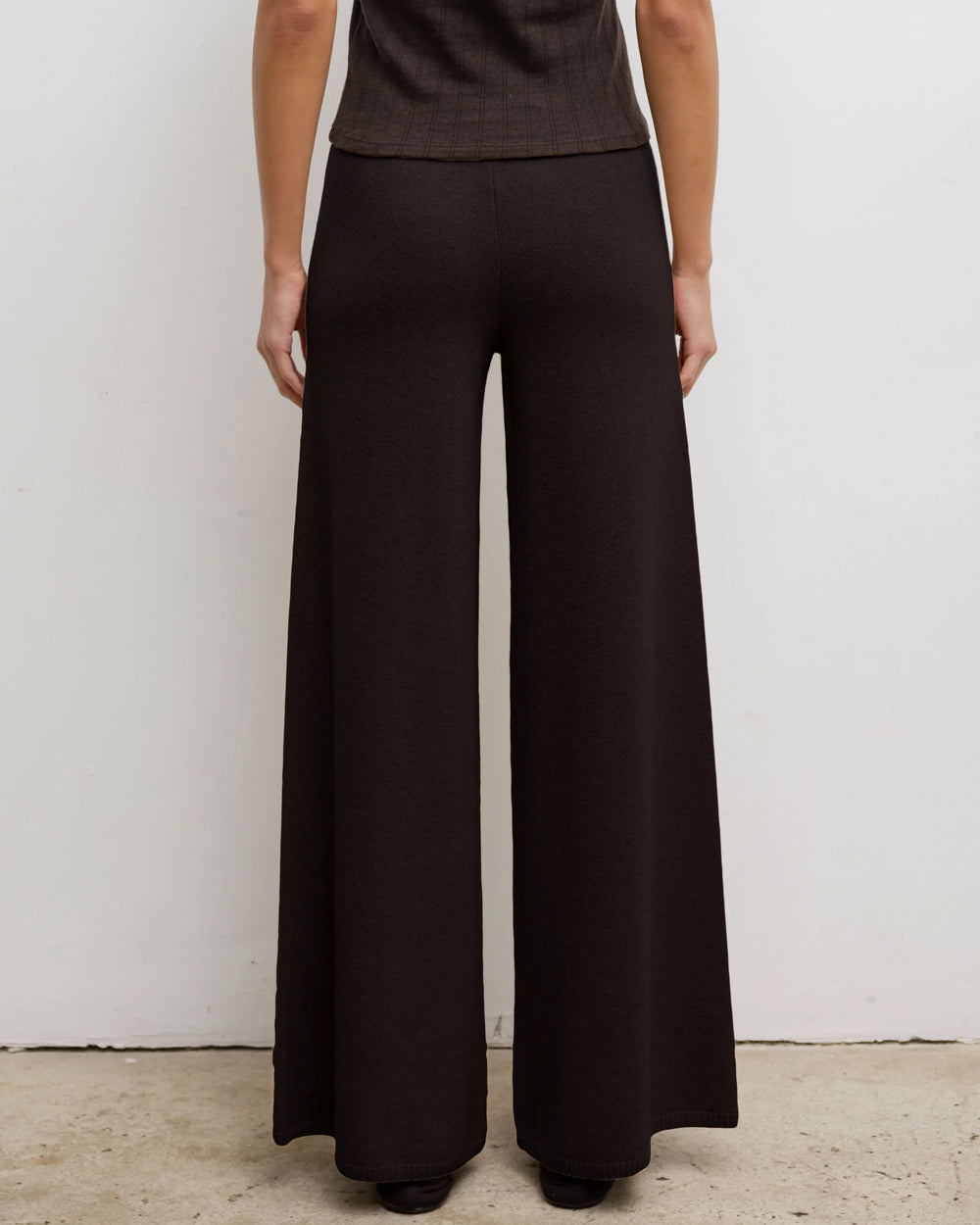 Zoe Wide Leg Pant in Chocolate