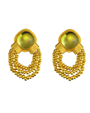 Chartreuse Bead Earrings