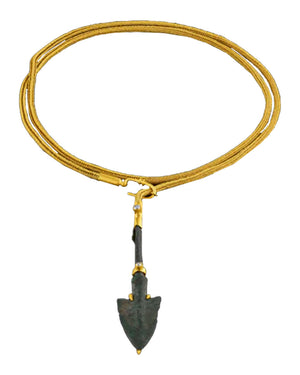 Persian Bronze Arrow Lariat Necklace
