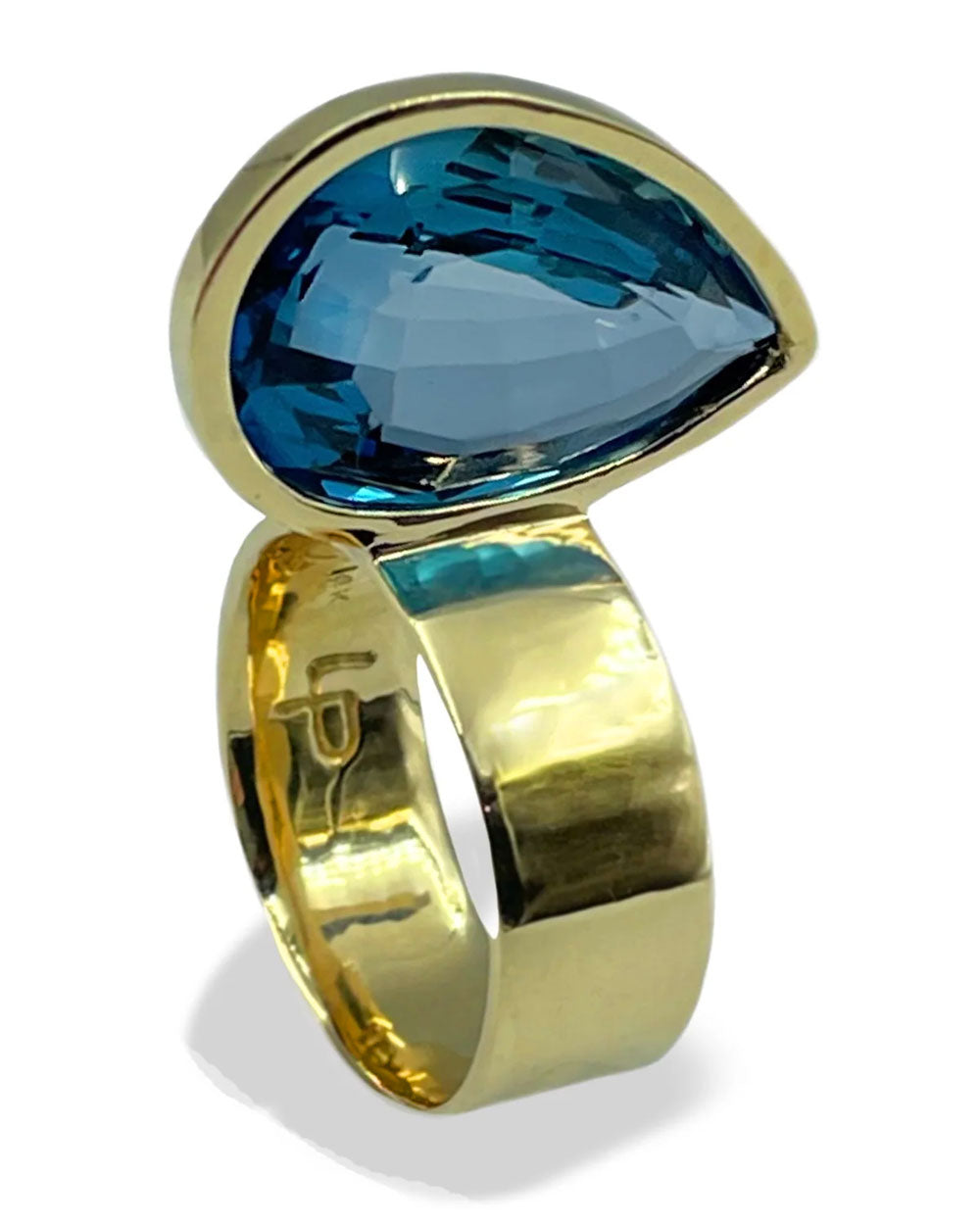 Jumbo London Blue Topaz Perch Ring