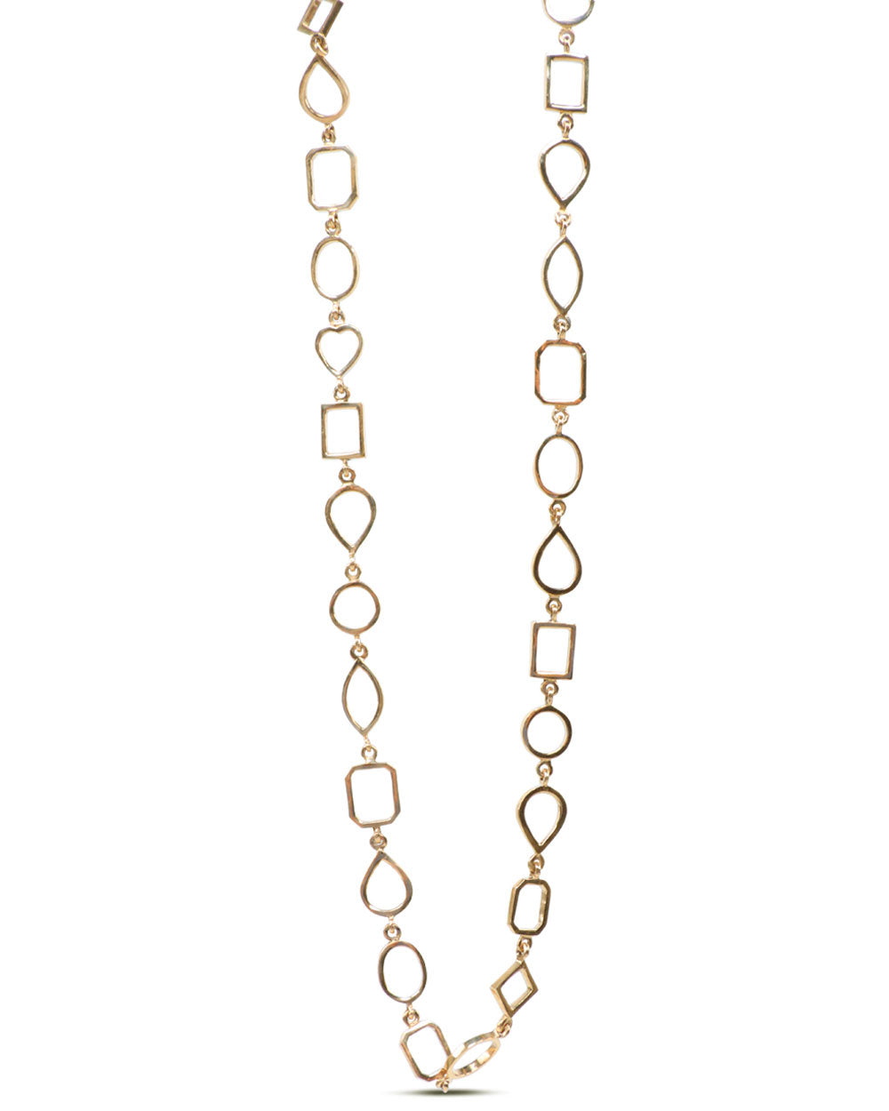 Mixed Bezel Chain Necklace