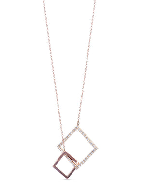 Yellow and Rose Gold Puzzle Necklace