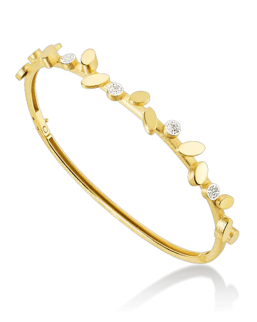 Gold and Diamond Petal Bracelet