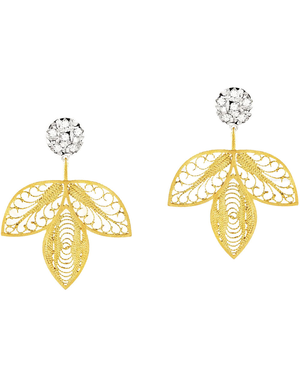 House of Filigree Small Feather Earrings