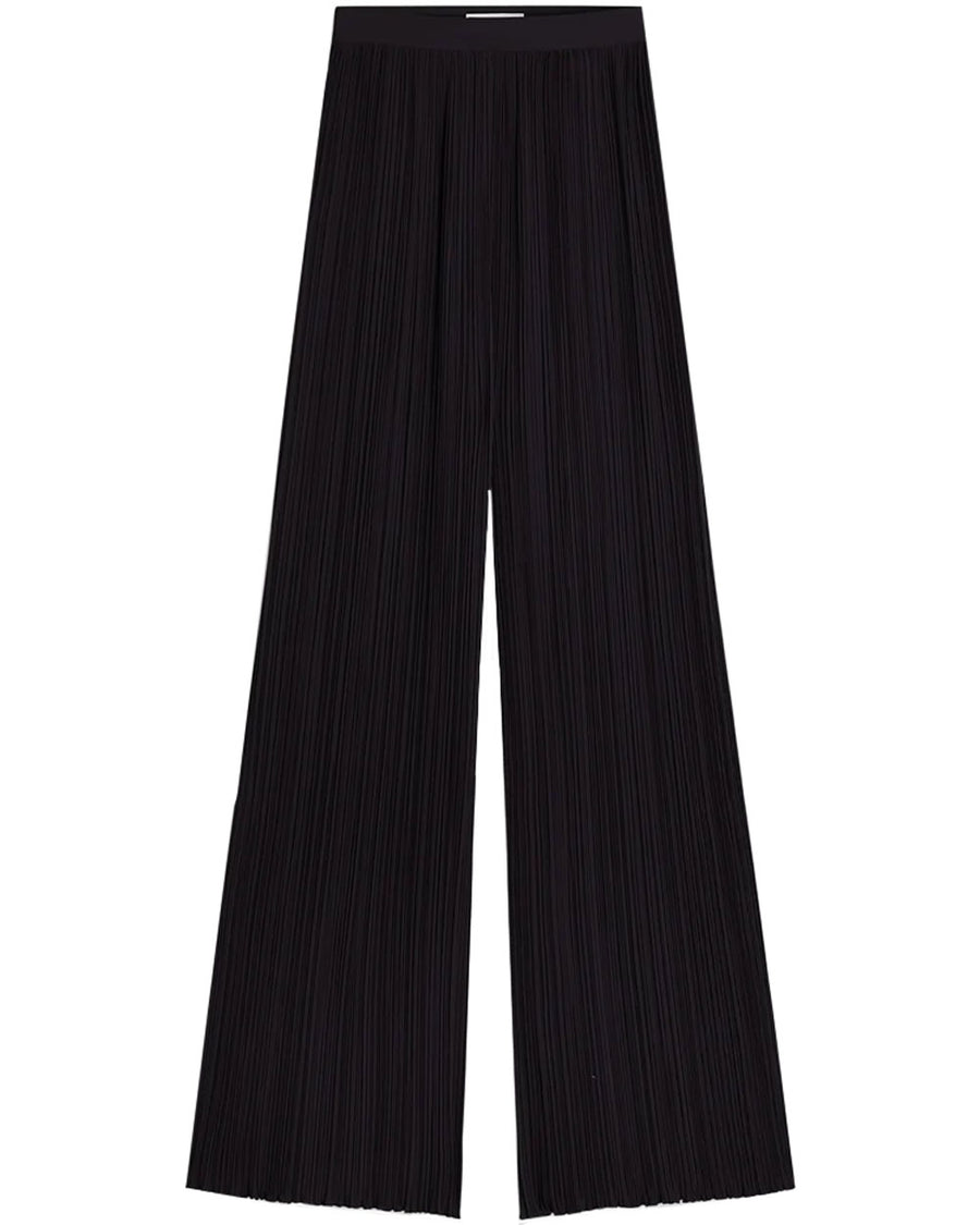 Black High Rise Pleated Pant