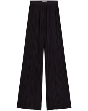 Black High Rise Pleated Pant