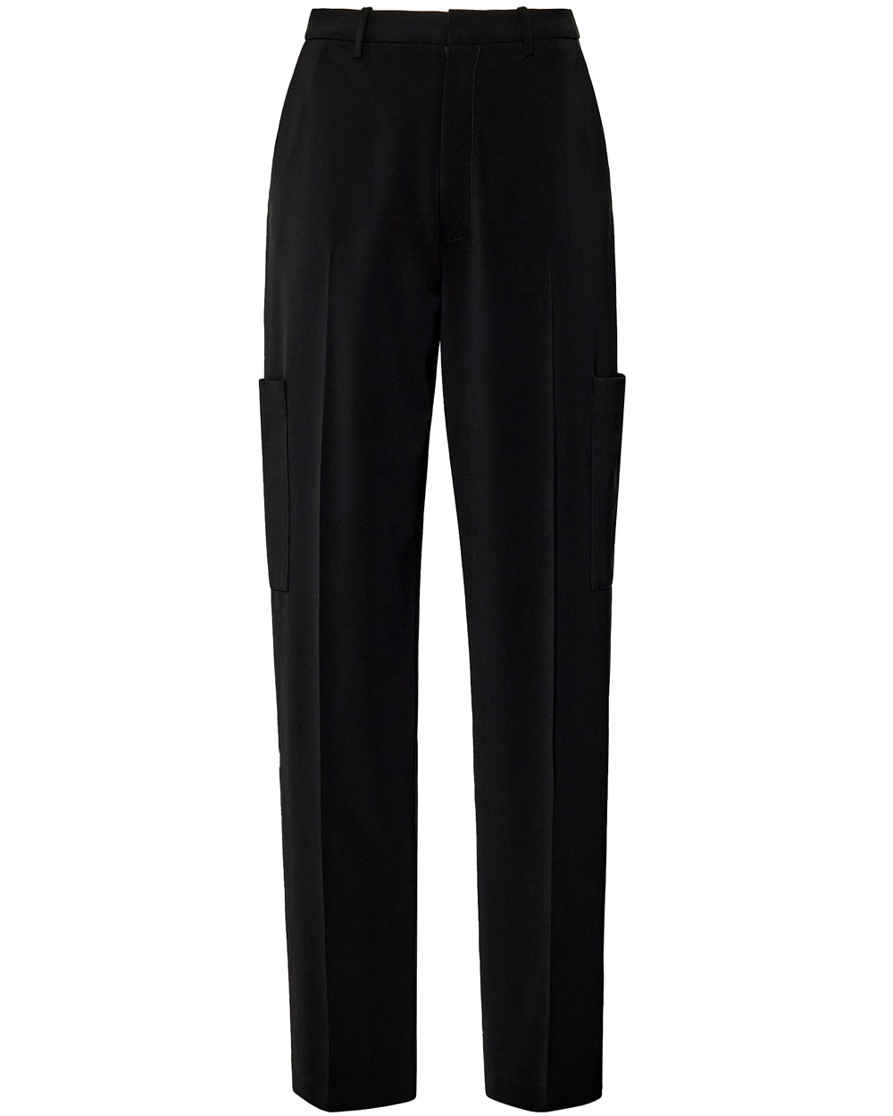 Black Crepe Tapered Trouser