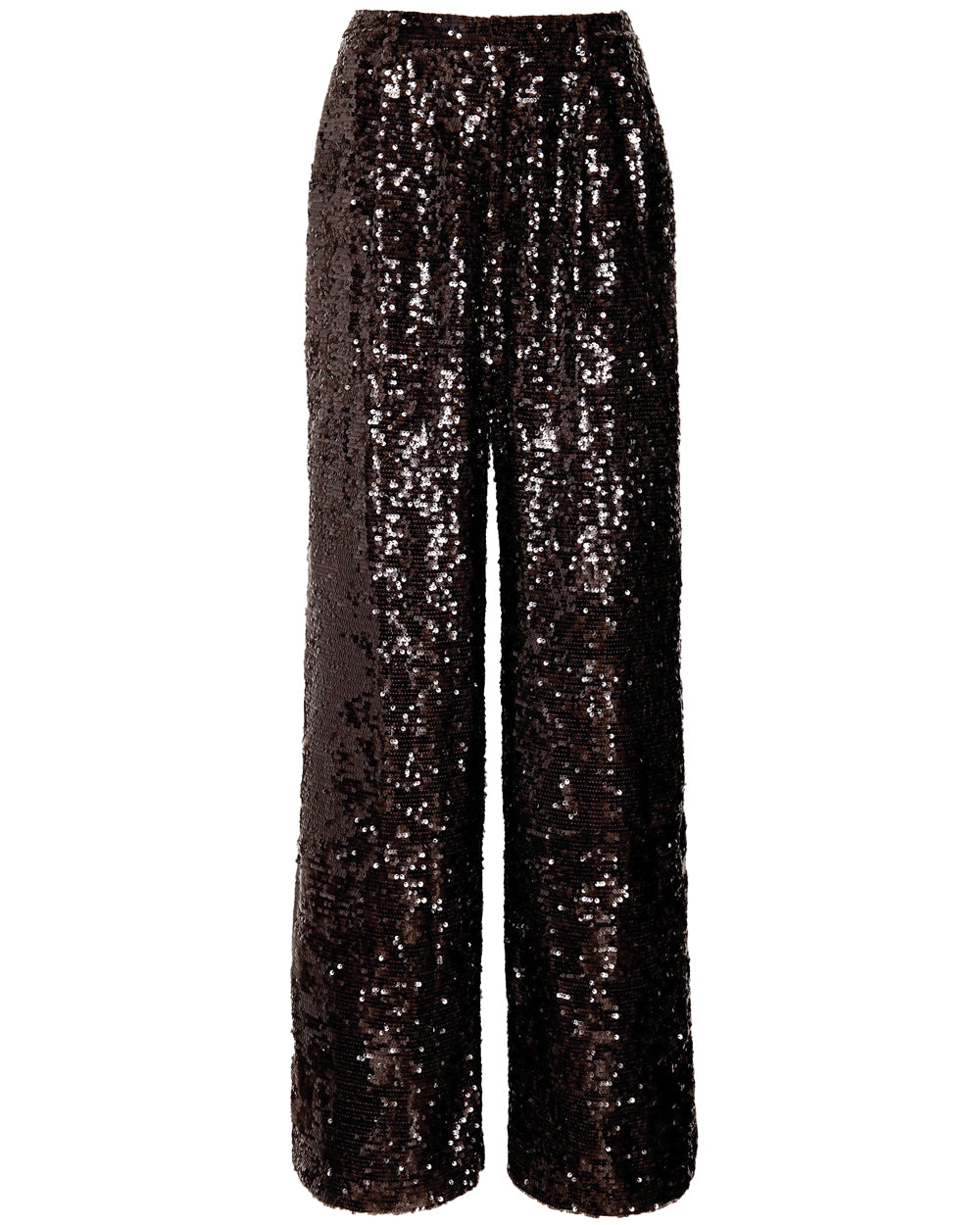 Cacao Sequin Pleated Pant