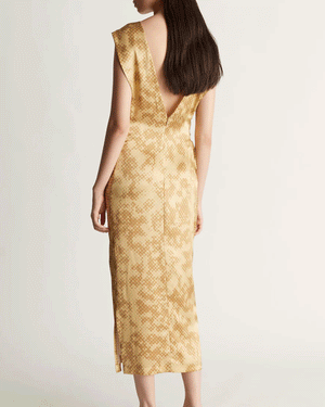 Honeycomb Nichhia Drape Dress