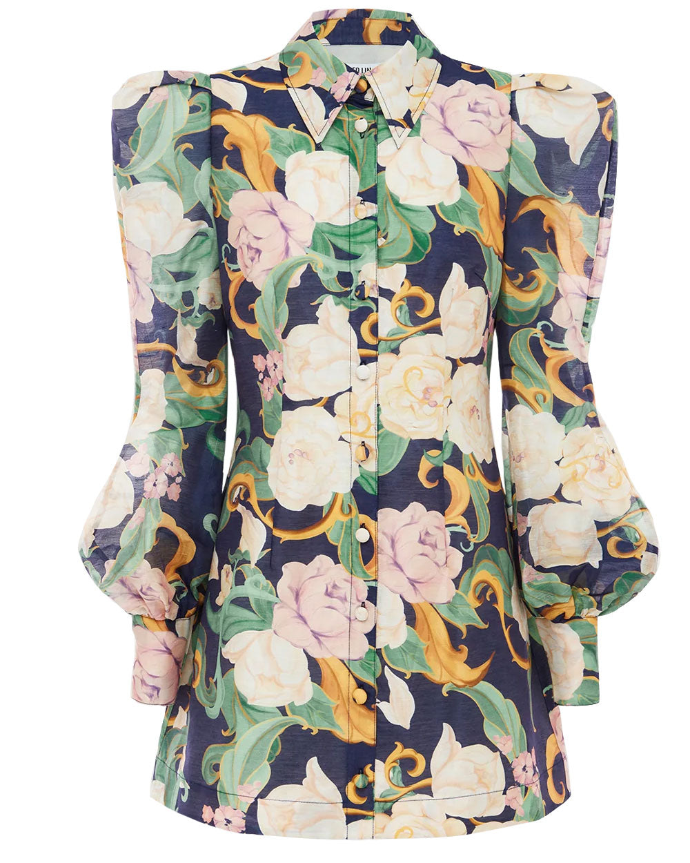 Adorn Print in Virtue Lana Structured Shoulder Mini Dress