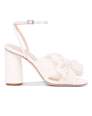 Camelia Bow Sandal in White