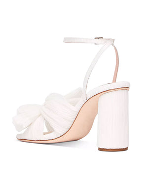 Camelia Bow Sandal in White