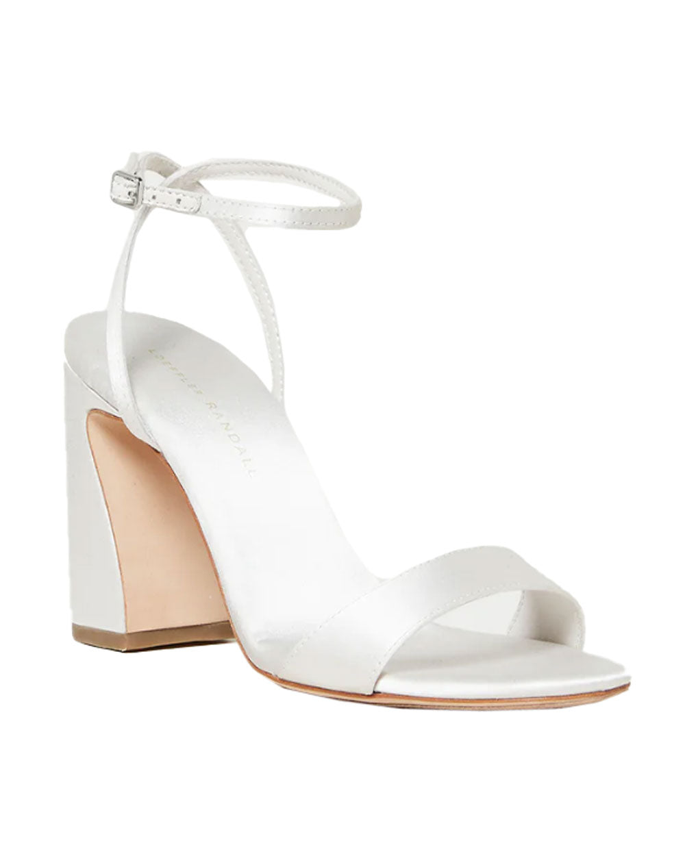 Malia Curved Heel Sandal in Cream