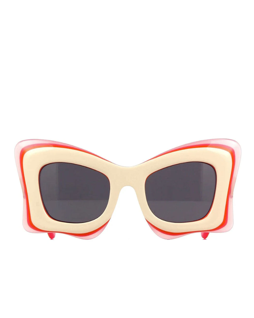 Paula's Ibiza Butterfly Sunglasses in Ivory and Pink