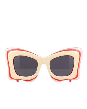 Paula's Ibiza Butterfly Sunglasses in Ivory and Pink