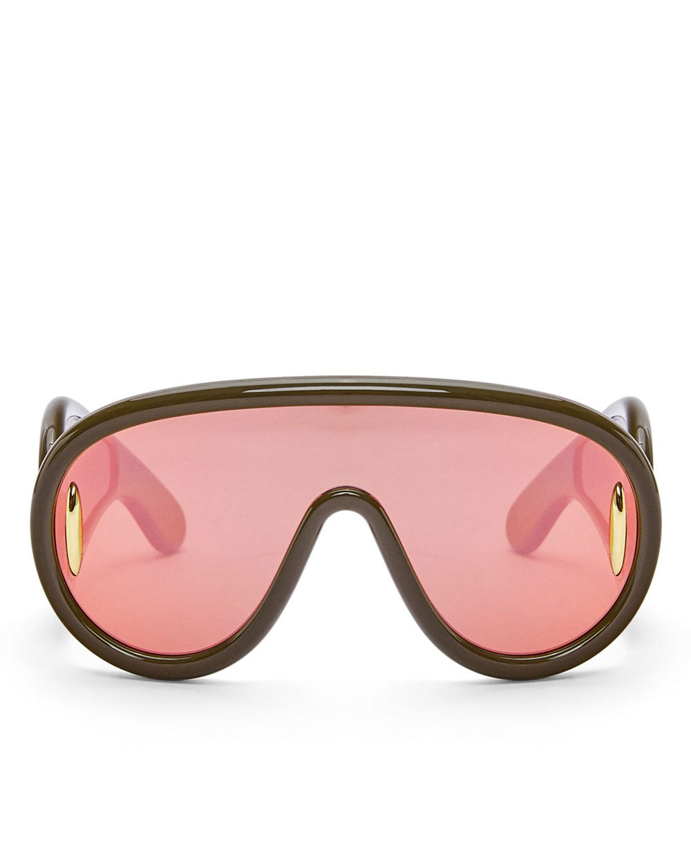 Wave Mask Sunglasses in Khaki