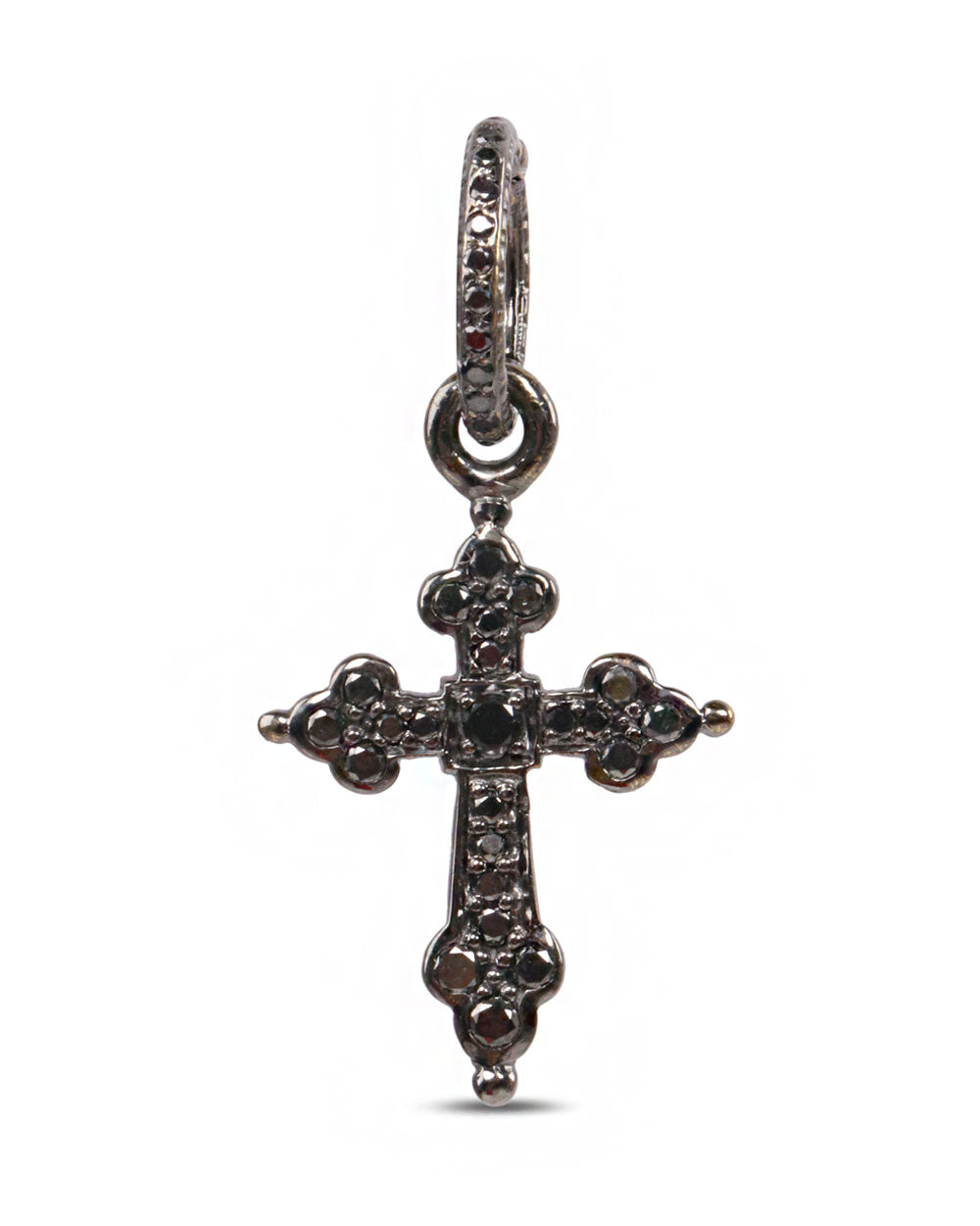 Medium Black Diamond Gothic Cross Pendant