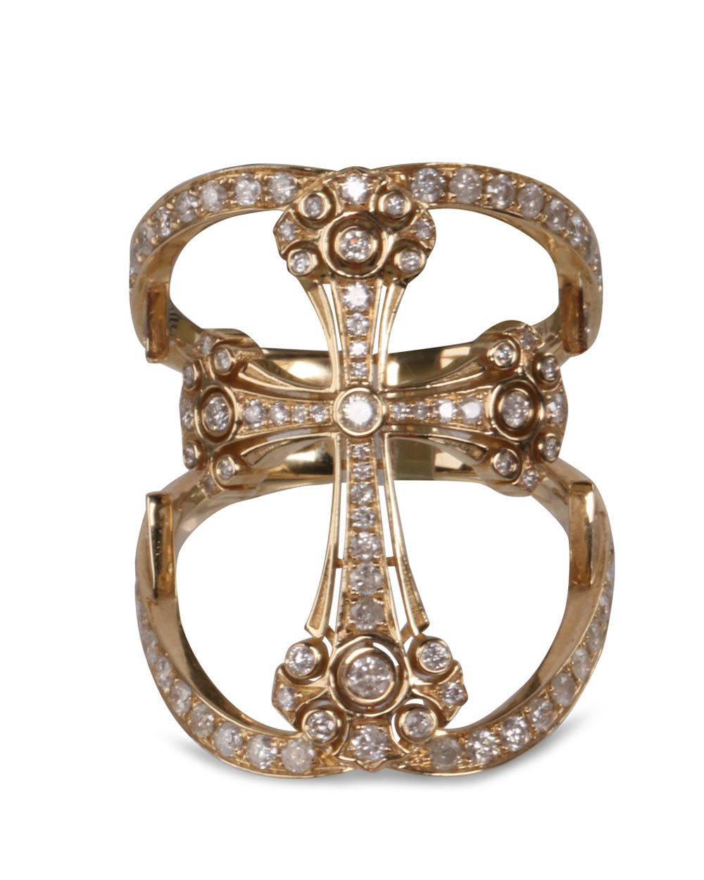 Medium Fancy Diamond Cross Ring