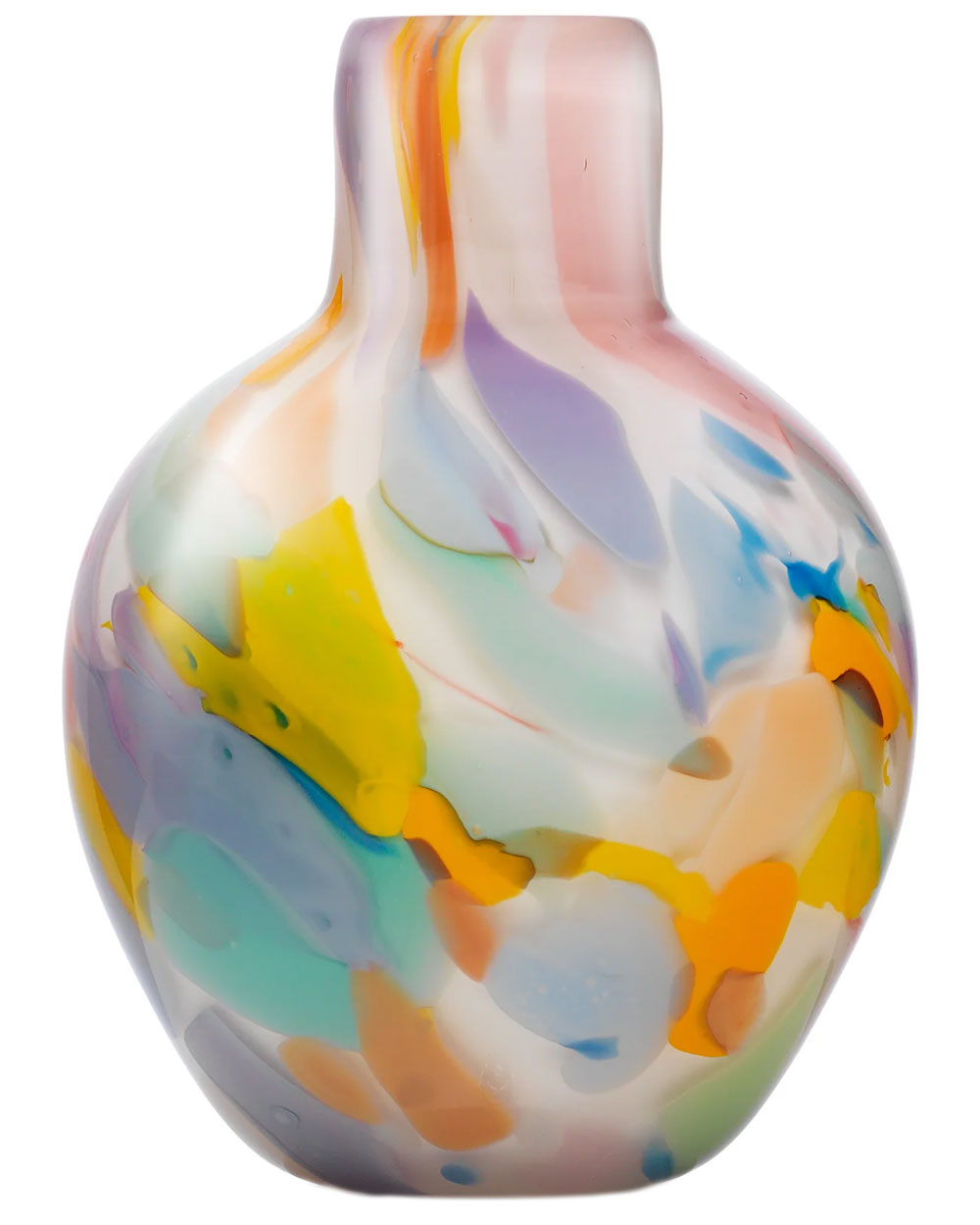 Colorblock Confetti Glass Vase