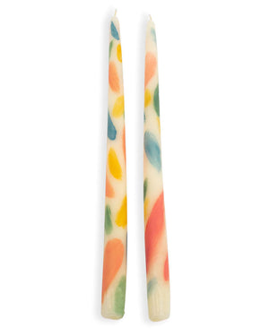 Colorblock Brushstroke Multicolor Hand Painted Candles