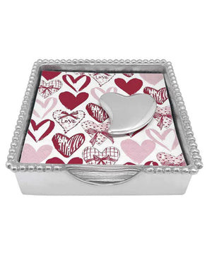 Heart Beaded Napkin Box