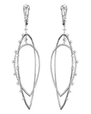 Double Diamond Pear Earrings