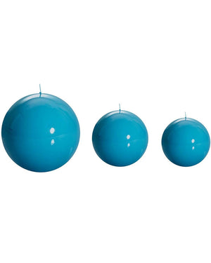 Large Blue Ball Candle