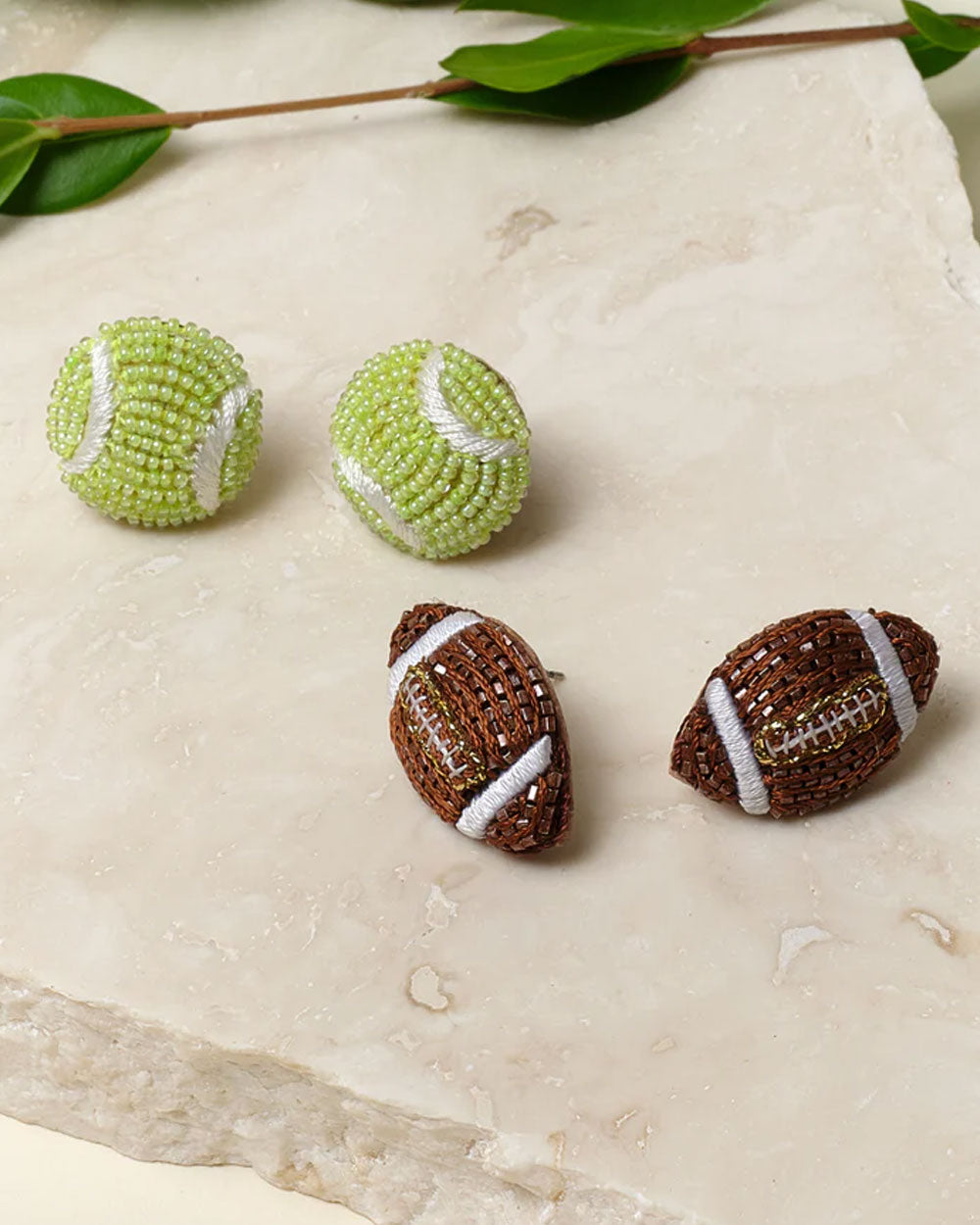 Tennis Ball Stud Earrings