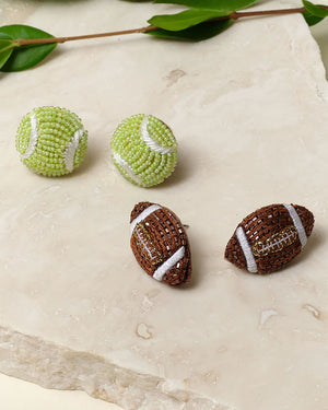 Tennis Ball Stud Earrings