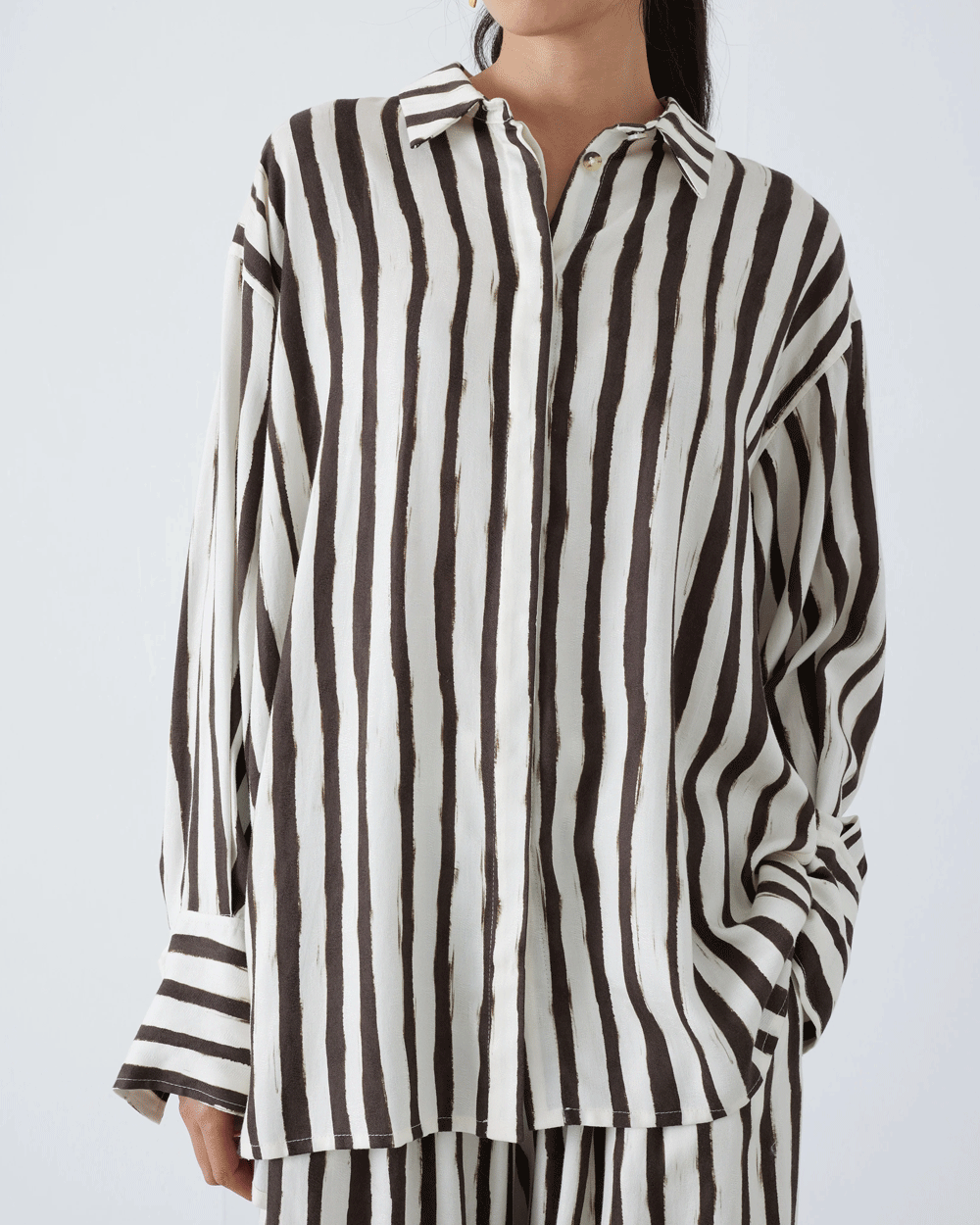 Brush Striped Print Salma Shirt