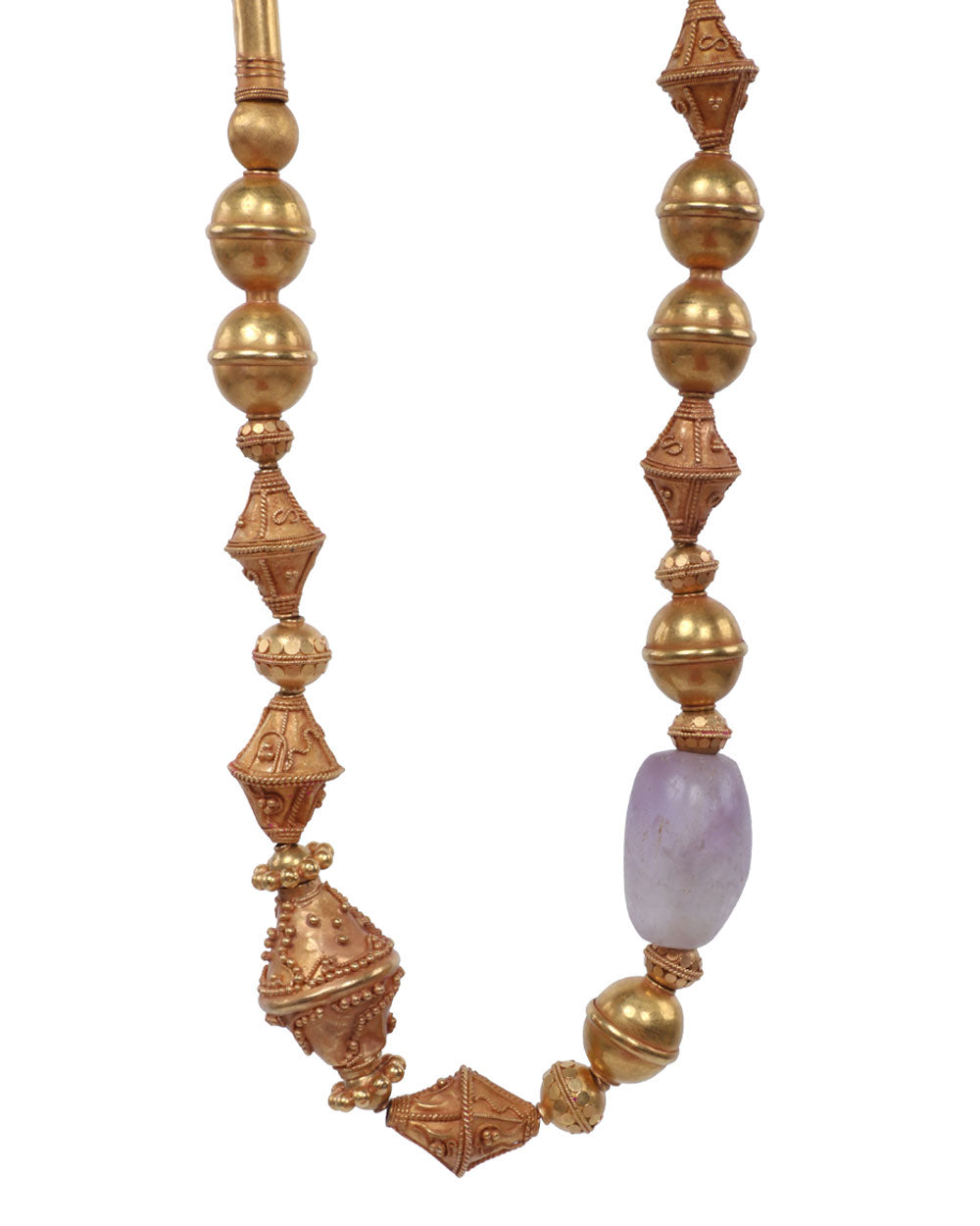 Amethyst Spacers and Byzantine Beaded Necklace