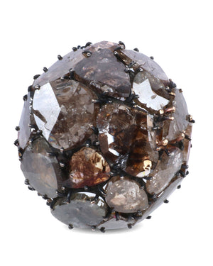 Diamond Cluster Dome Salt Ring
