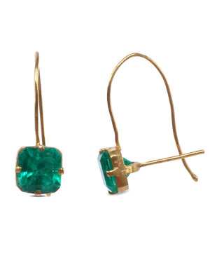 Large Emerald Stud Earrings