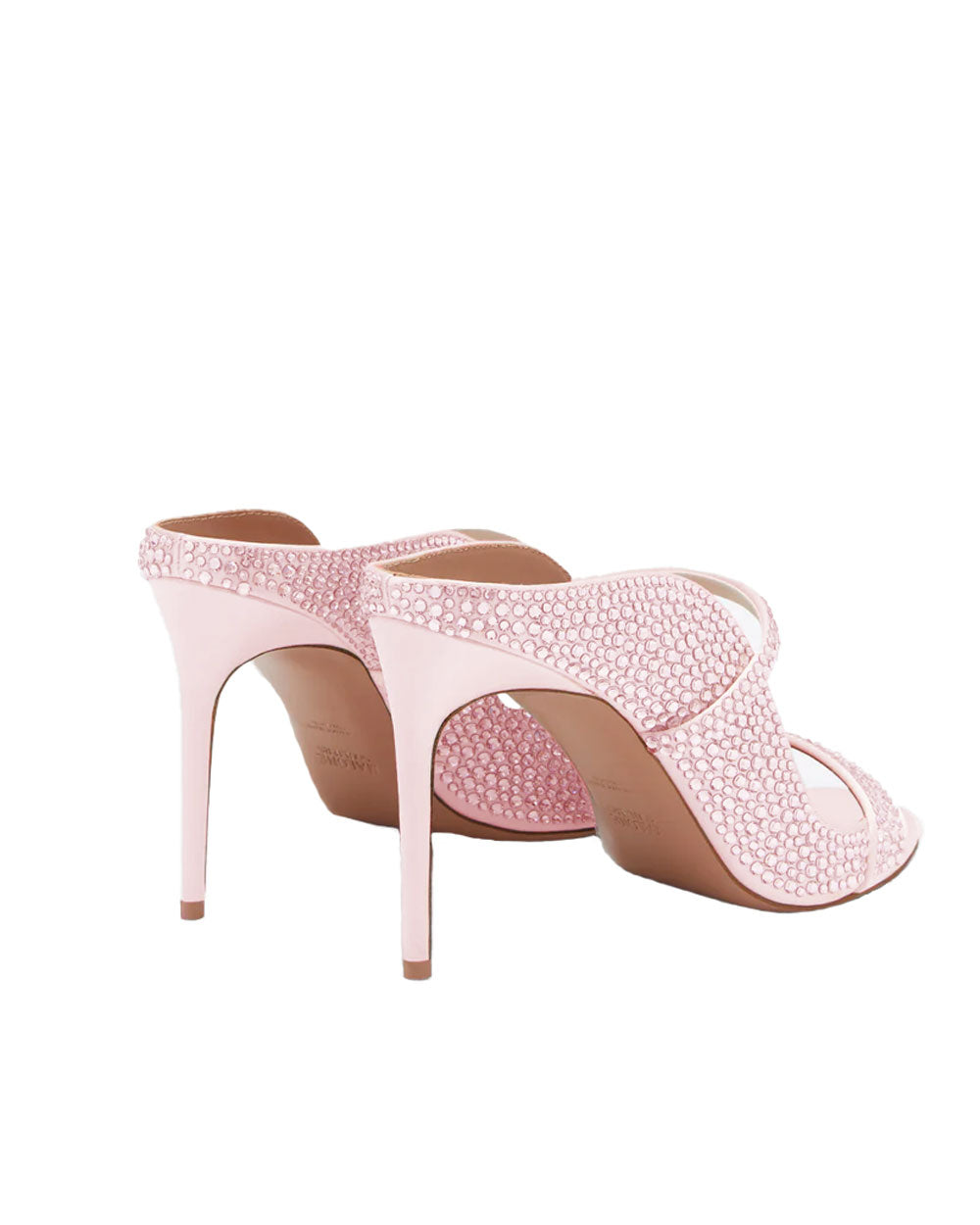 Carotta 90mm Crystal Heeled Sandal in Powder Pink