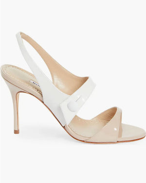 Climnetra Slingback in Cream and White