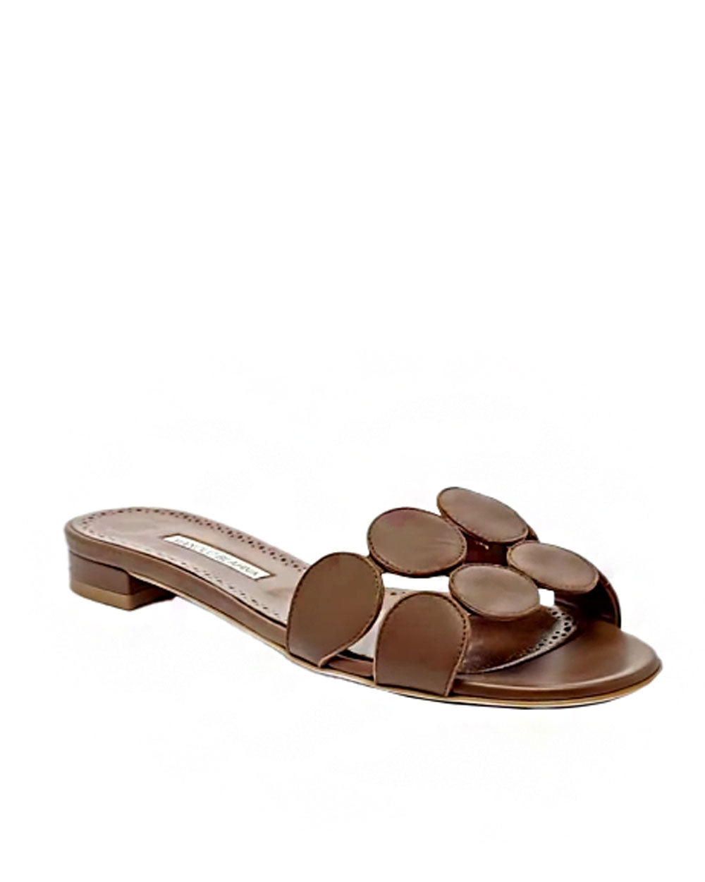 Haribal Circle-Cut Slide in Dark Brown