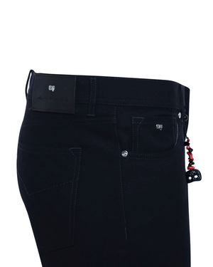 Black Flannel Cashmere Blend 5 Pocket Pant