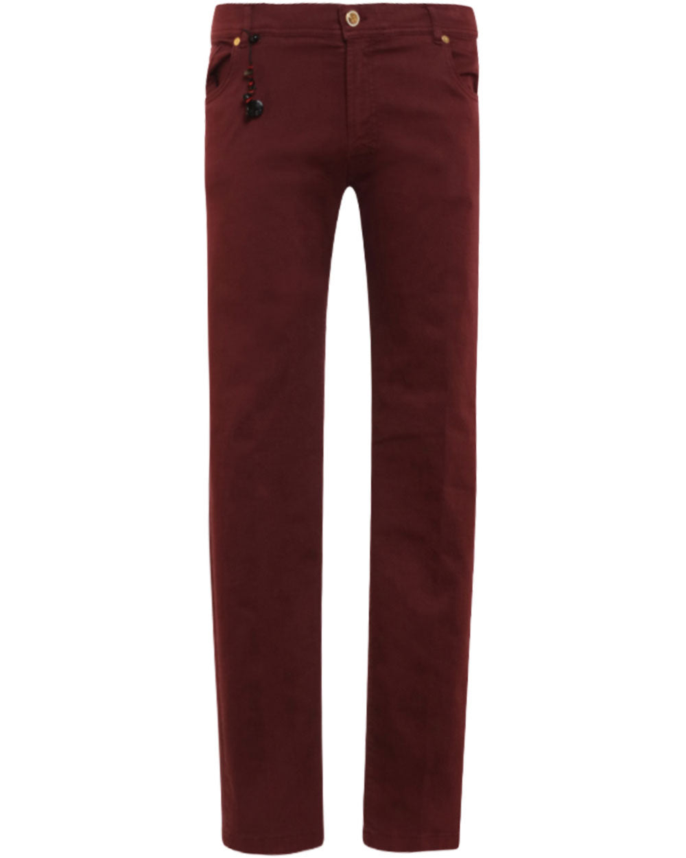 Bull Denim Pant in Burgundy