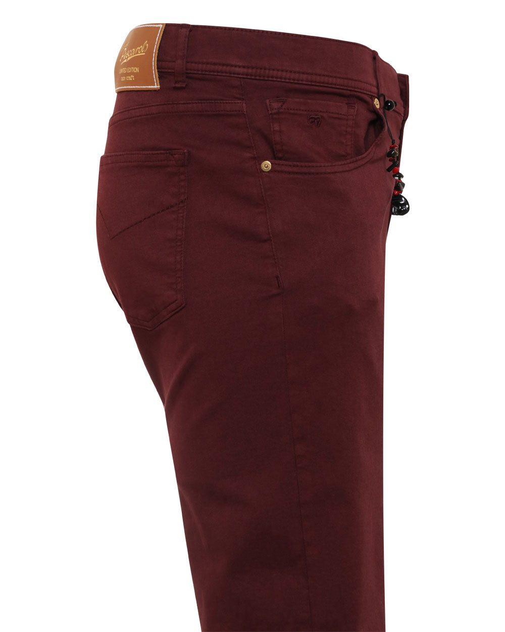 Bull Denim Pant in Burgundy