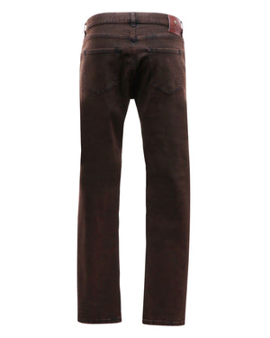 Dark Brown Denim 5 Pocket Pant