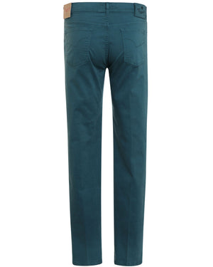 Emerald Green Sueded Supima Cotton Casual Pant