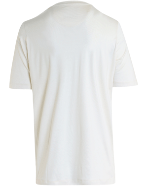 Ivory Silk Blend Short Sleeve T-Shirt