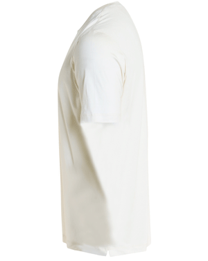 Ivory Silk Blend Short Sleeve T-Shirt
