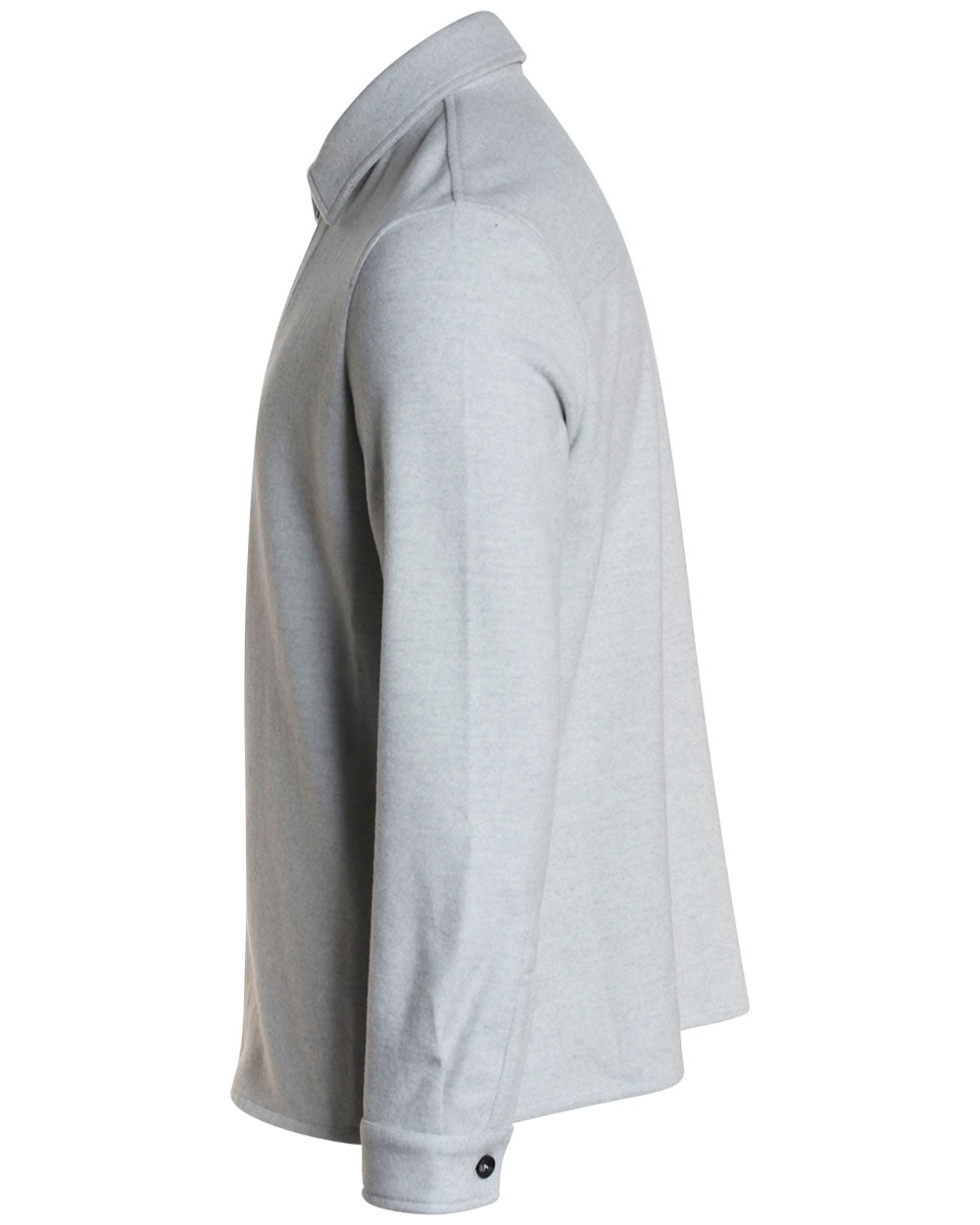 Light Grey Jersey Fleece Zip Front Short Jacket
