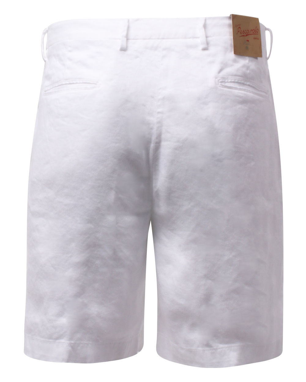 White Lined Bermuda Shorts
