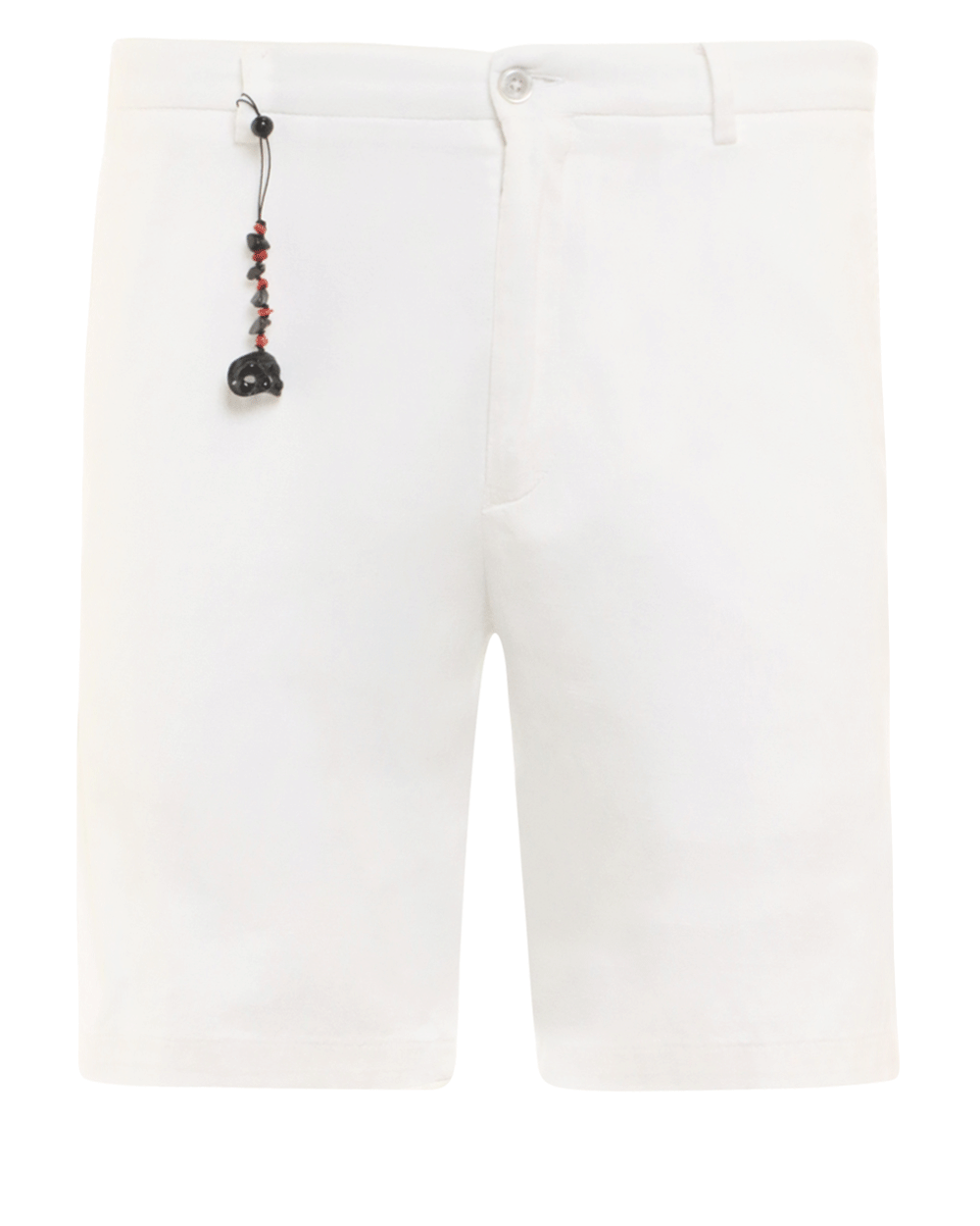 White Ireanto Cotton Blend Bermuda Short